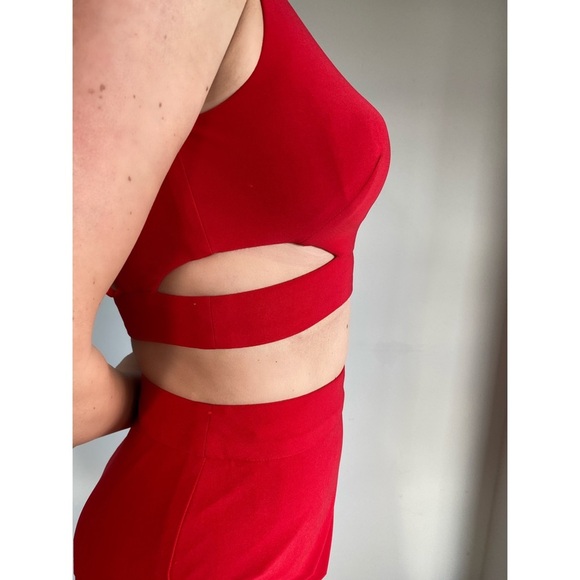 Jovani Skirt Set Red - Picture 3 of 3